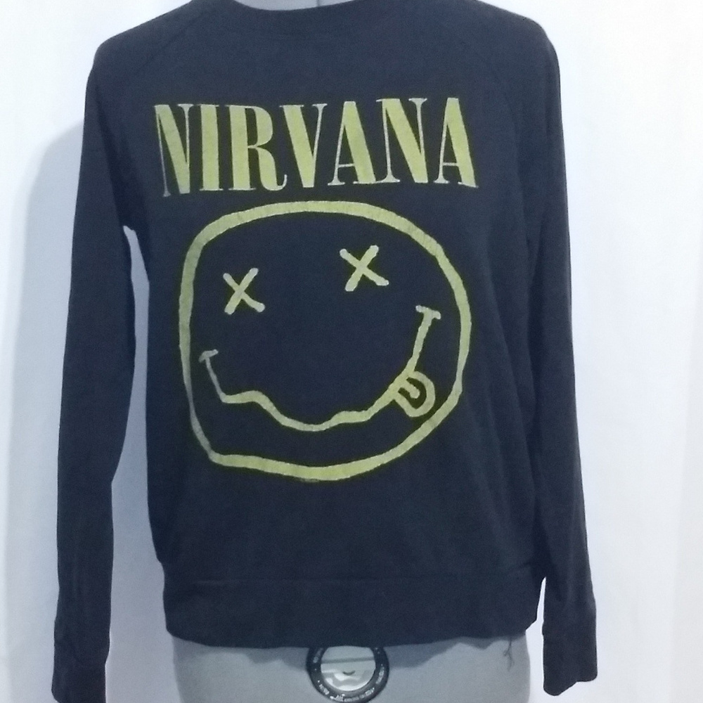 Forever 21 Small Nirvana 1990s Black Sweatshirt